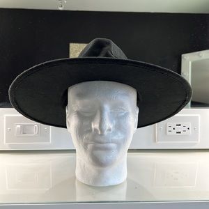 2 Piece Set black & brown Womens fedora set